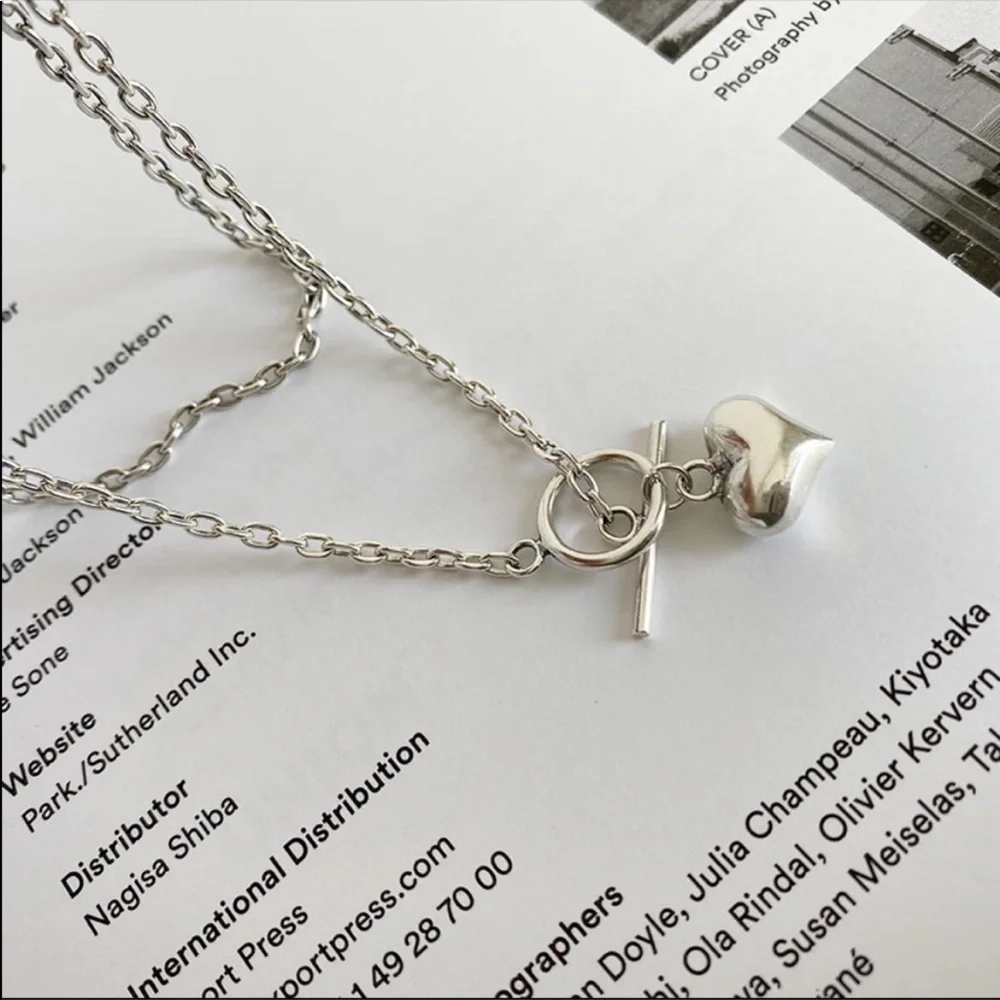 18” LOVE HEART 925 STERLING SILVER NECKLACE, NICE NECKLACE, CUTE NECKLACE - Picture 5 of 6